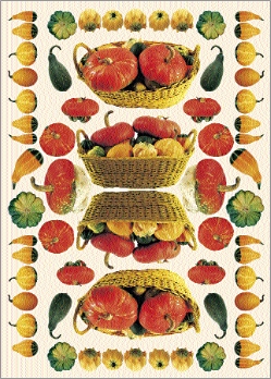 clicca su immagine per consultare dettagli, vedere altre foto e ordinare Carta decoupage mis. 50x70 - fig.112 zucche e cesto frutta