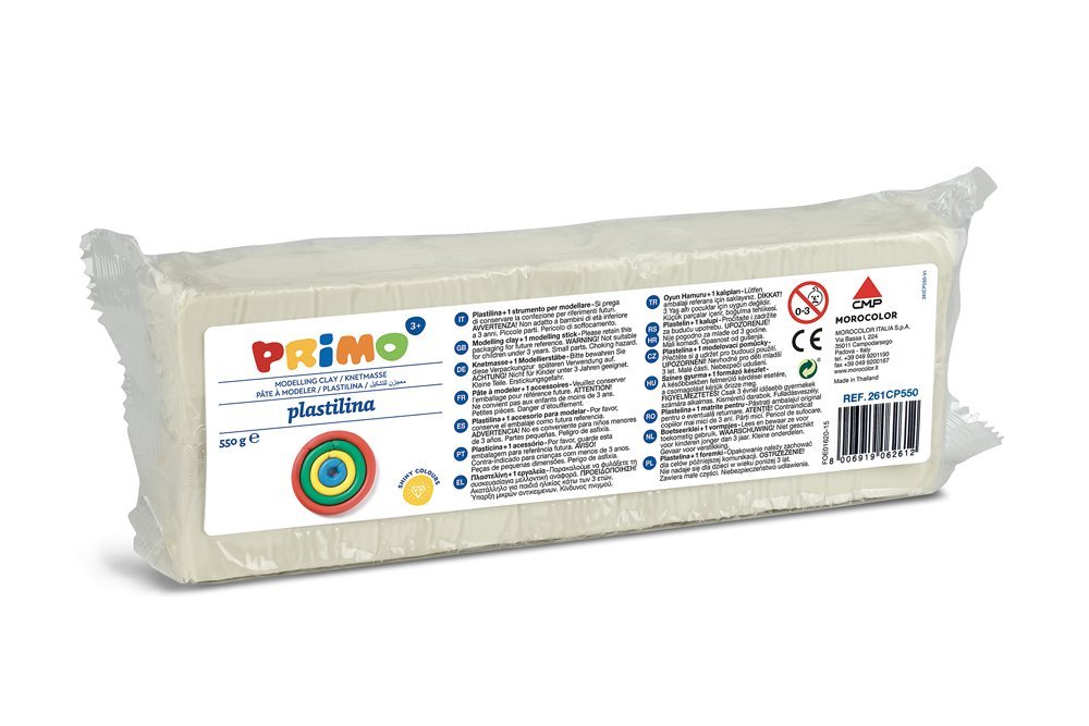 ordina Primo Plastilina 550 Gr completa di stecca: Pastello & Bianc