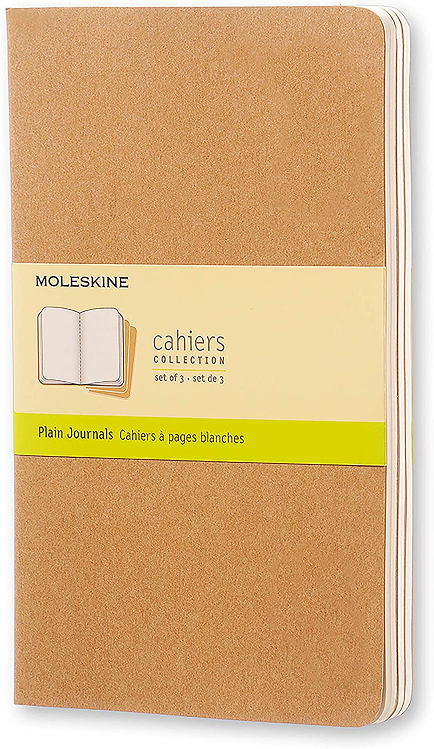 Moleskine Taccuino Set 3 con Pagina Bianca, Cuciti