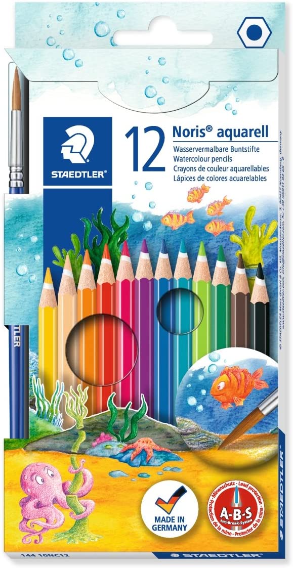 Staedtler  Pastelli acquarellabili Matite Colorata 12 tinte + Pennello 4007817144268