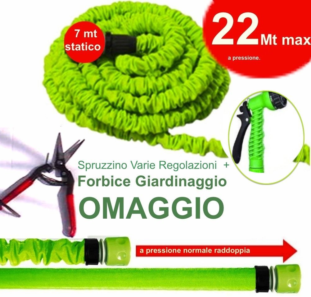 Tubo irrigazione estendibile: 22mt 