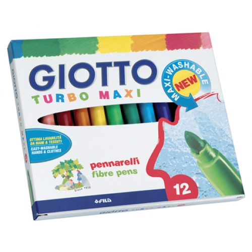 Giotto Colori a Spirito da 12 MAXI Giotto Turbo Pennarelli  8000825453007