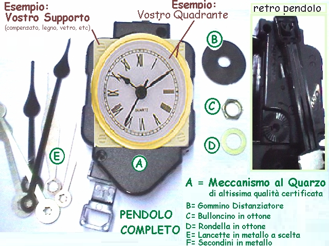 ordina PENDULUM-CLOCK MECHANISMModello con 2 cavi elettr. x colleg.