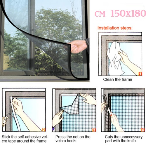 clicca su immagine per consultare dettagli, vedere altre foto e ordinare TENDA ZANZARIERA per finestra 150x180 cm