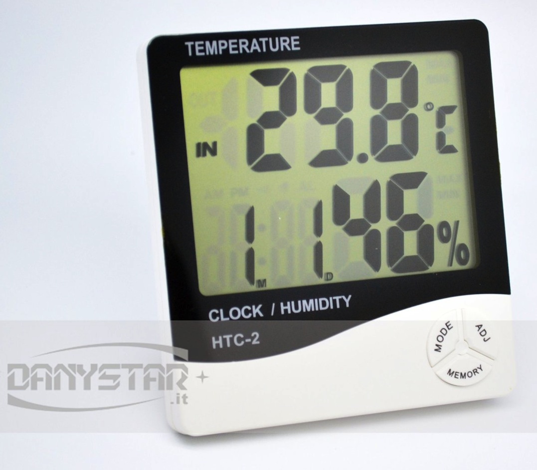 Termometro Orologio igrometro 3 in 1