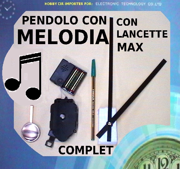 Pendolo con Melodia e Lancette da 28cm.
