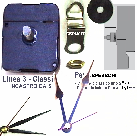 clicca qui per rientrare su 10 MECCANISMI OROLOGI silenziosi Linea3 TOP classic E16