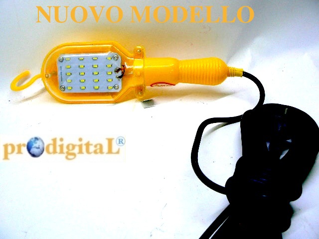 LAMPADA CANTIERE GIALLA 12 LED ALTA LUMINOSITA