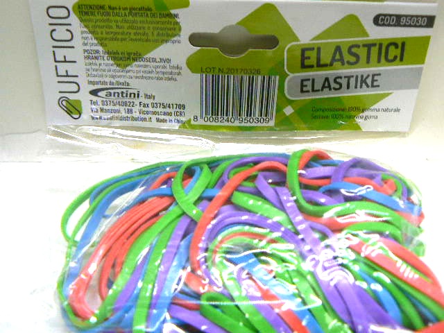 sette elastici a fettuccine grandi gomma verde 120 x 8.0
