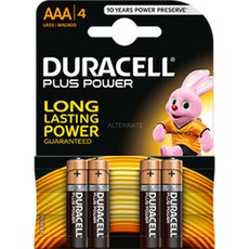 Duracell Plus Power Alcalino 1.5V batteria - BLISTER 4 PZ.