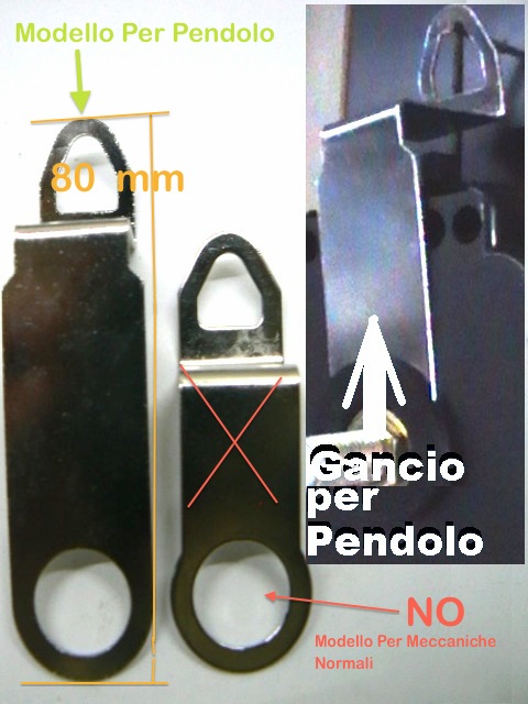 Gancio Cromato Lungo indicato x Pendolo - Gancio per Pendolo