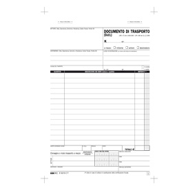 BLOCCO DDT 23X14,8CM 33fg 3 copie AUTORICALCANTI