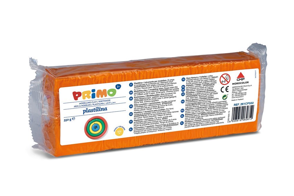 PRIMO-CMP Primo Plastilina 550 Gr completa di stecca: Pastello & Bianc 8006919052613