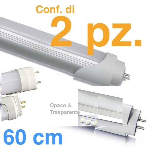 Facile Montaggio NEON A LED TUBI MOD. da 60 cm. 