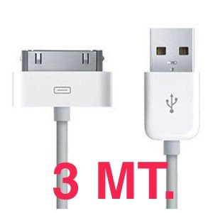 Cavo da 3 METRI Bianco USB 2.0 Apple