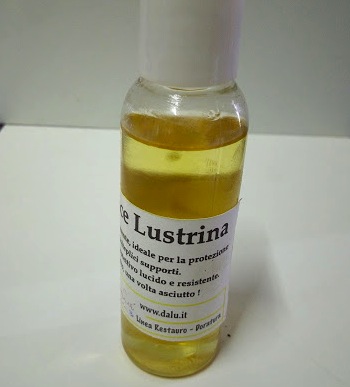 vernice lucidina lustrina a base alcolica da 250 ml.