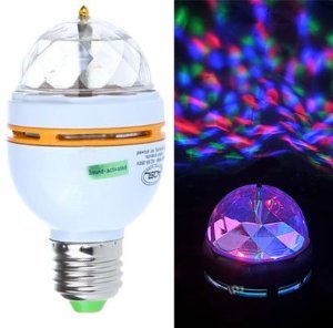 clicca qui per rientrare su LAMPADA LED RGB ROTANTE EFFETTO DISCO DJ