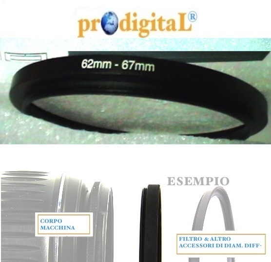 prOdigitaL Anello Riduttore Estensore da 62 a 67mm 8021446306008