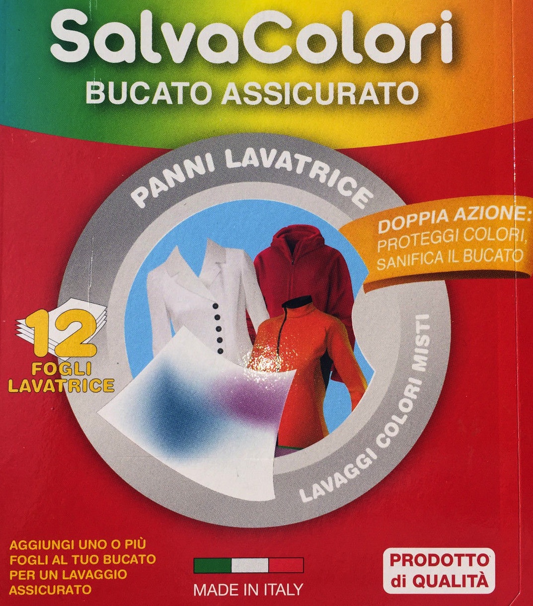 clicca qui per rientrare su SALVA COLORE: Trattieni colore per lavatrice cf. di bustine