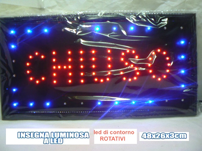 prodigital INSEGNA LUMINOSA CON SCRITTA  CHIUSO  0702142495958