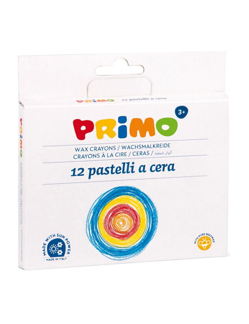 12 Pastelli a Cera Primo Morocolor da 10 mm Assortiti.