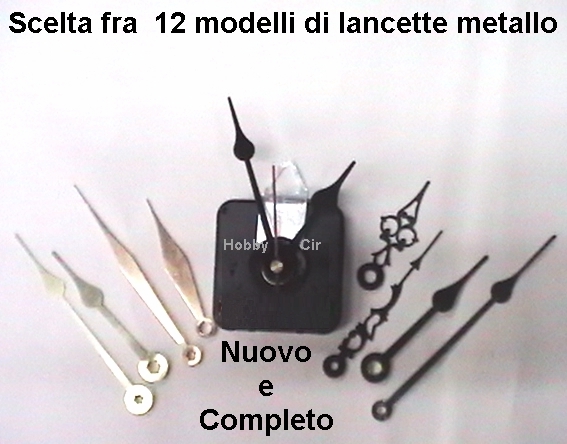 20 Meccanismi orologio FIletto Alto, Lancette e gancio
