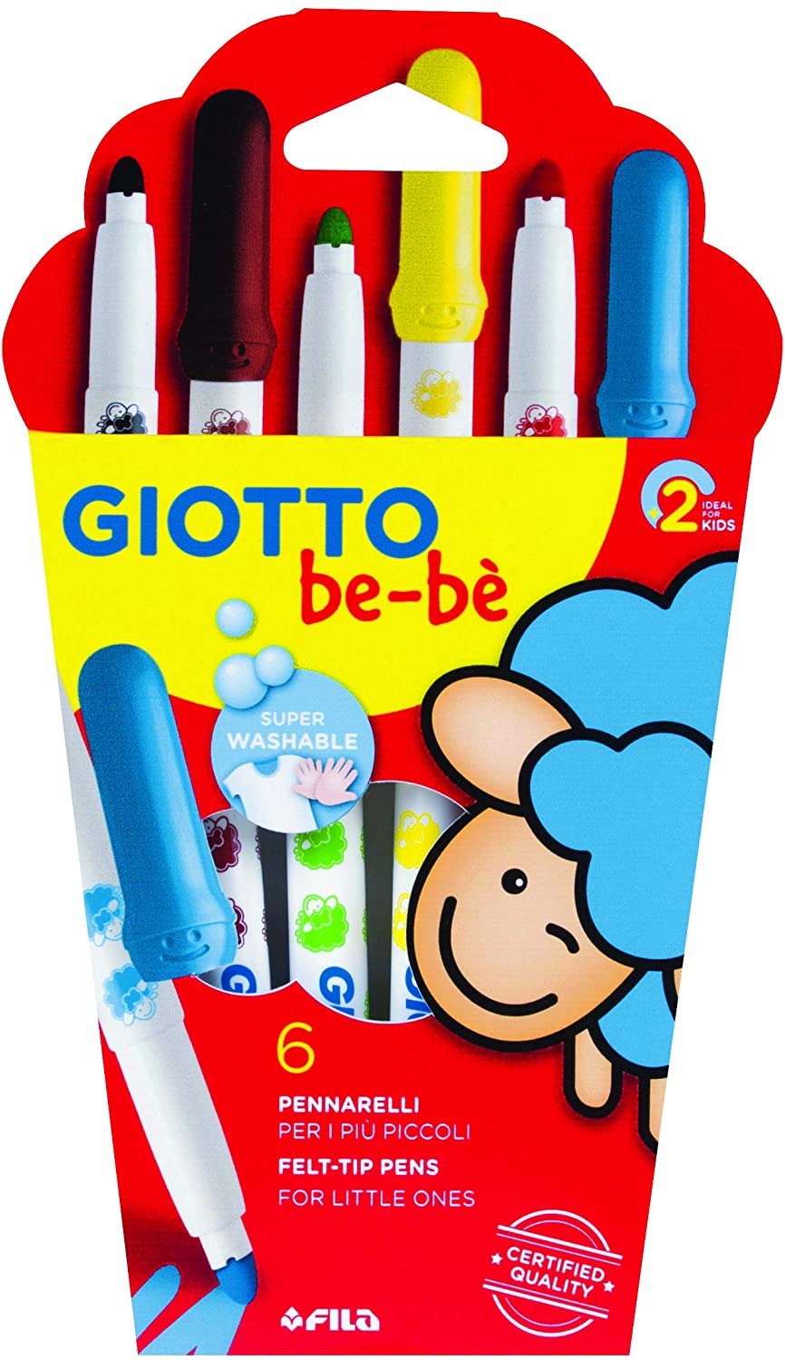 Giotto Bebè 466600 - Superpennarelli Astuccio 6 Color.