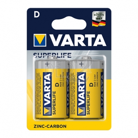 blister 2 BATTERIA VARTA torce zinco carbone.