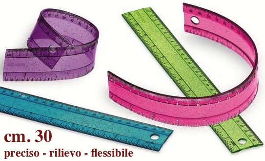 Righello Flessibile 30cm Numeri Centimetrati Rilievo