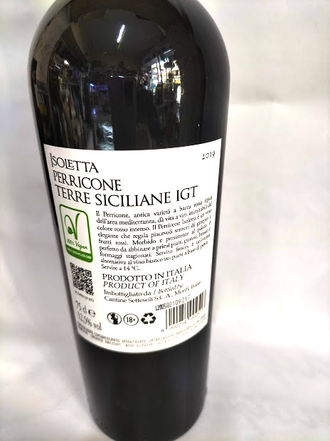 Vino rosso ISOLETTA PERRICONE TERRE SICILIANE IGT