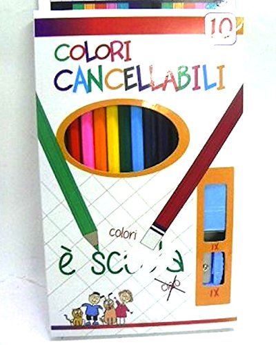  Novità 10 PASTELLI A LEGNO cancellabili