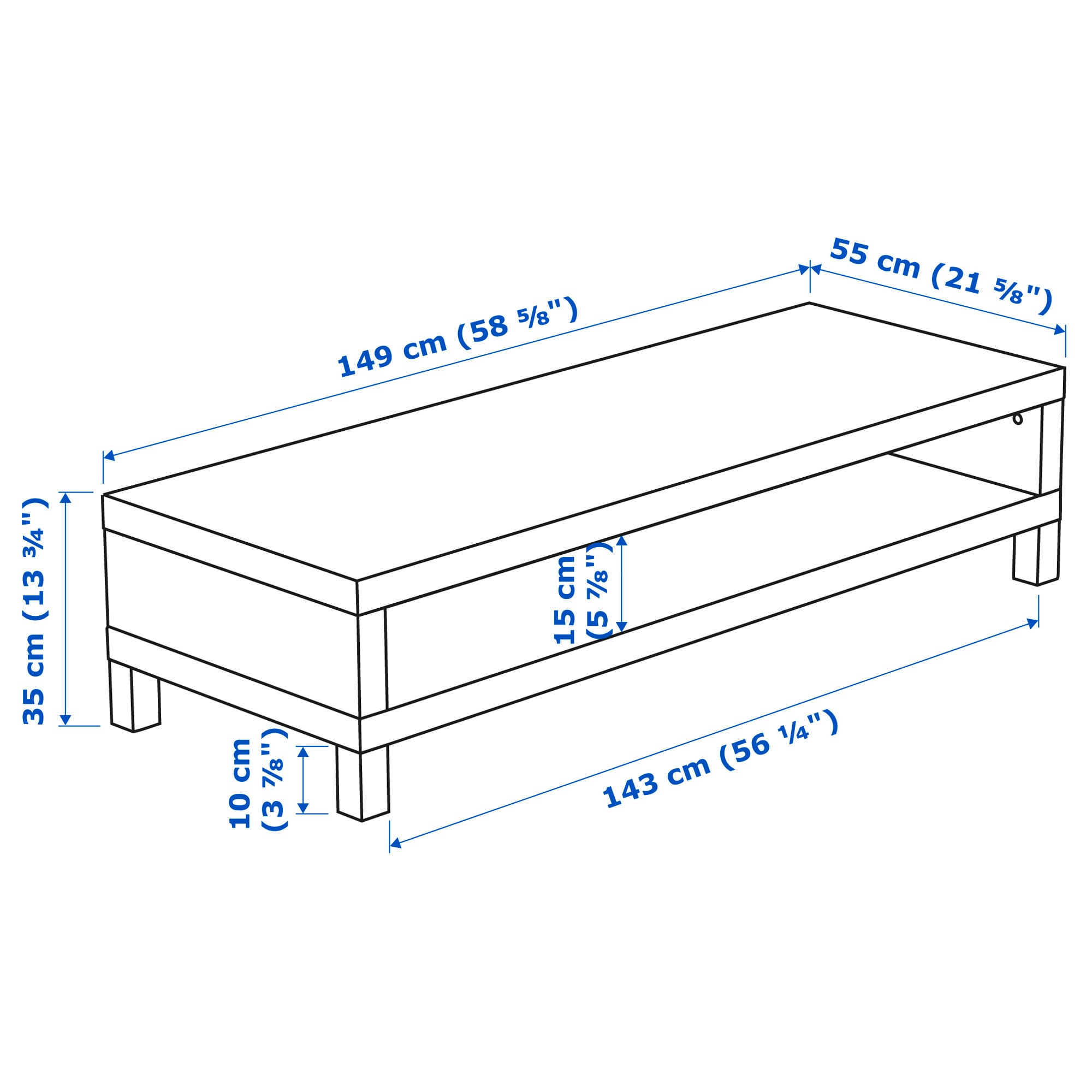 clicca su immagine per consultare dettagli, vedere altre foto e ordinare Ikea Lack bianco mobile porta tv LCD LED Plasma da tavolo