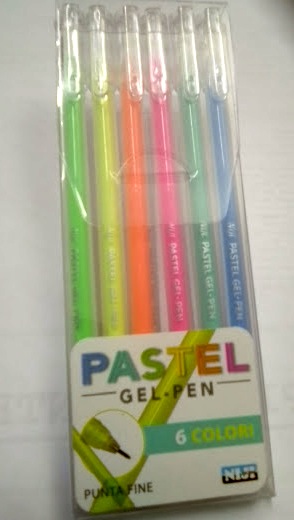 niji - lebez 6 Penne in GEL scorrevolI e precise, non gruma TINTE Pastel 8002787619583