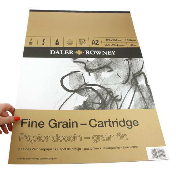 daler rowney Blocco da 30 fogli di carta disegno160 gr formato A2: 59X42 5011386024400