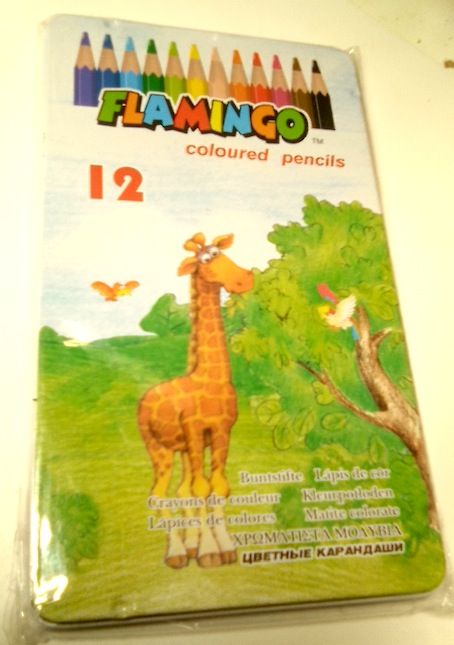 12 Pastelli a LEGNO FLAMINGO OTTIMI PER SCUOLA RESISTENTI