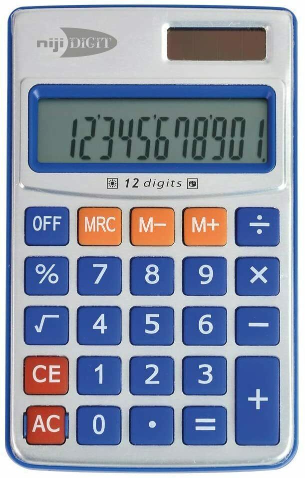 Digit Calcolatrice Elettronica 12 cifre con Doppia Aliment.