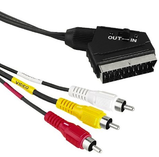 IN/out mt. 0,90 CAVO SCART +3 RCA VIDEO/AUDI 8032496353072