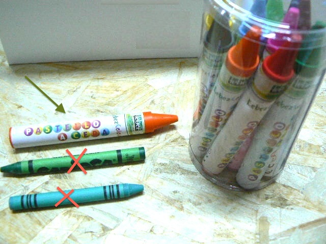 12 PASTELLI A CERA JUMBO GRANDI  WAX CRAYONS PRIMO.