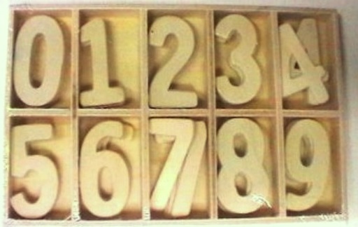 Numeri in Legno (5 per lettera) mis.P
