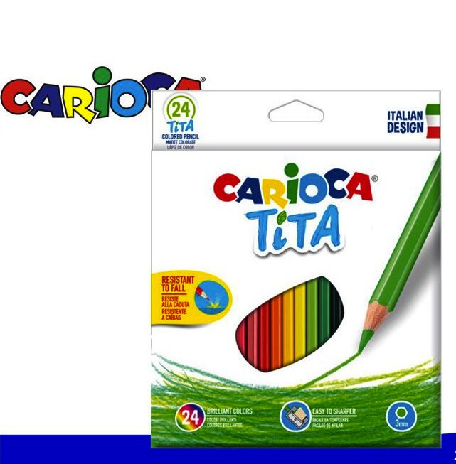 CARIOCA Matite Colorate TITA 24 pz - ECONOMICHE E AFFIDABILI.