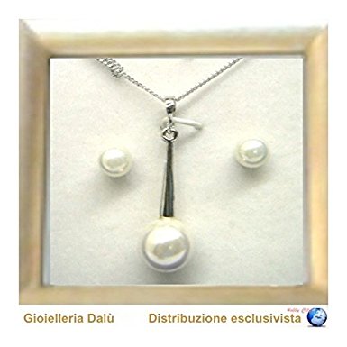 prodigital Gioelleria Dalù: Set Collana con perla, orecchini   