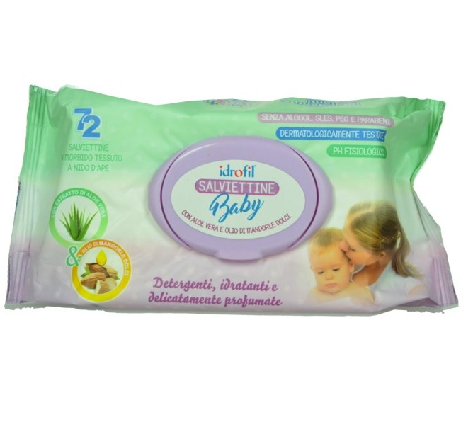 SALVIETTINE BABY ALOE & O. MAND. 72PZ IDROFIL introvabili24 