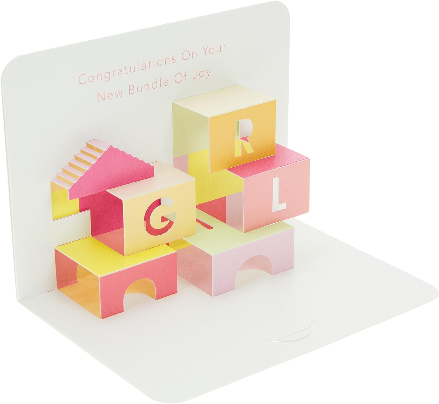 Art File FORM Biglietto d auguri pop-up 3D: cubi girl