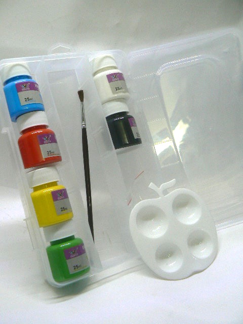 ordina set 6 COLORI VETRO GLASS DA 25 ML.