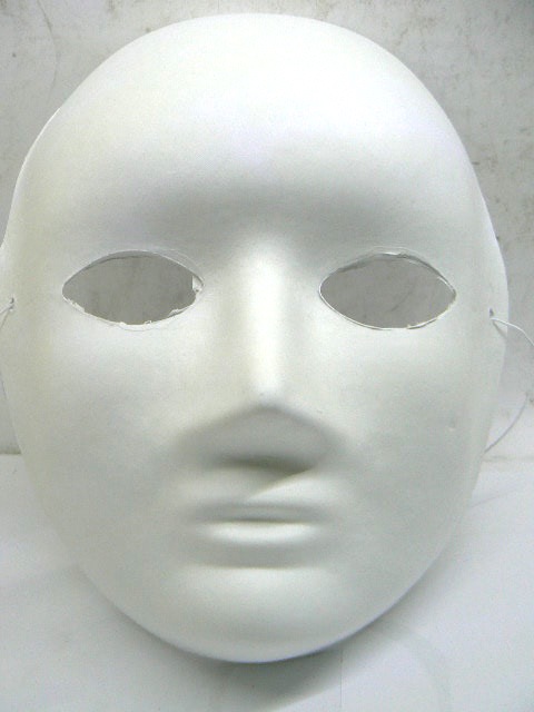 MASCHERA BIANCA CARNEVALE DA DECORARE